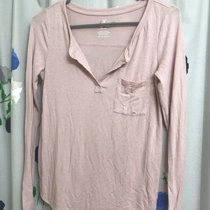 AEO soft and sexy v neck long sleeve